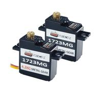 GOTECK 2PCS 17g Full Metal Gear Digital Servo, with 25T Servo Horn for 1/18 1/16 1/14 RC Car Model Boat Fixed-Wing Helicopter Airplane Robot Toy