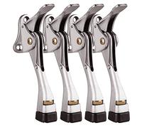 Gotega Door Stops Indoors, 4 Packs Kickdown Door Stoppers with One Touch Adjustable Height and Rubber Tip 4 Inches, Door Stoppers for Floor, Heavy Duty Door Wedge