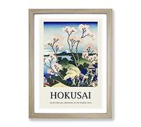 Goten Yama Hill, Shinagawa On The Tokaido By Katsushika Hokusai Exhibition Museum Asian Japanese Framed Wall Art Print, Ready to Hang Picture for Living Room Home Office Décor, Oak A3 (34 x 46 cm)