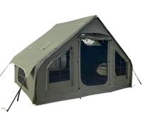 GOTENTIFY Cotton Inflatable Camping Tent, 2-4 Person, Windproof Glamping Design with Skylight, Instant Setup (2~3person(300×210×200cm)-Green)
