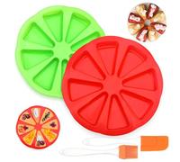 GOTFUN 4 Pieces Silicone Moulds Triangle Cake Moulds Non-Stick 8 Cavities Tray Reusable Cake Pan with Oil Brush Scraper for Scone Soap Chocolate Kitchen Bakeware Muffin Tin Brownie Biscuits