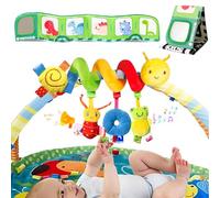 GOTFUN Spiral Pram Toys for Babies - Black and White Sensory Toys, High Contrast Baby Newborn Toys, Baby Sensory Cards, Car Seat Toys for 0-12 Months Girls Boys
