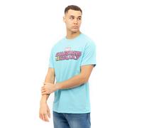 GOTG Text Logo Cotton T-shirt Marvel Light Blue XXL