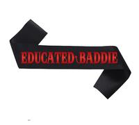 GotGala Educated Baddie Sash Rose Red Class of 2026 Graduated Satin Sash I Graduated I'm Done Senior 2026 for College High School 2026 Graduation Celebration Party Supplies Decorations