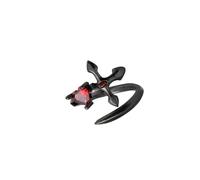 Goth Black Cross Statement Wrap Finger Ring for Women Crystal Red CZ Love Heart Adjustable Open Band Rings Punk Protection Jewelry Gifts