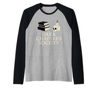 Goth Book Lover Dark Academia Witchy Bookish Occult Literary Raglan Baseball Tee