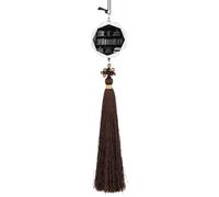 Goth Bookshelf Car Pendant Sun Catcher Crystal Ornament for Rearview Mirror, Elegant Car Hanging Ornament with Tassel for Home & Office Decor