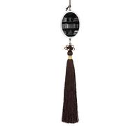 Goth Bookshelf Car Pendant Sun Catcher Crystal Ornament for Rearview Mirror, Elegant Car Hanging Ornament with Tassel for Home & Office Decor