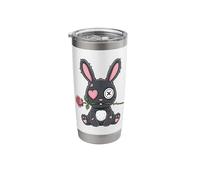 Goth Bunny Creepy Cute Dark Grunge Aesthetic Emo Rabbit Stainless Steel Insulated Tumbler