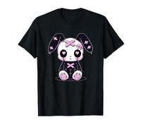 Goth Bunny Cute Creepy Emo Kawaii Bunny Girls Top T-Shirt
