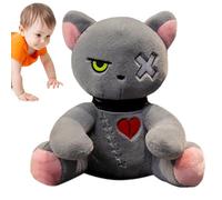 Goth Bunny Doll - Spooky Plush Creature, Horror Stuffed Figure | Unique Frightening Decorative Rabbit Toy, Cuddly Soft Fear Pillow + Christmas Novelty Present Idea for Boys, Girls todlers