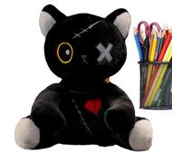 Goth Bunny Doll - Spooky Plush Creature, Horror Stuffed Figure | Unique Frightening Decorative Rabbit Toy, Cuddly Soft Fear Pillow + Christmas Novelty Present Idea for Boys, Girls todlers