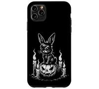 Goth Bunny Emo Rabbit on Pumpkin Gothic Halloween Case for iPhone 11 Pro Max