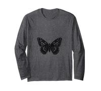 Goth Butterfly Dark Aesthetic Alternative Art Long Sleeve T-Shirt