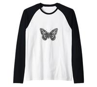 Goth Butterfly Dark Aesthetic Alternative Art Raglan Baseball Tee