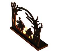 Goth Candle Holders Wood Headless Human Dead Tree Statue