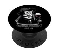 Goth Cat Dark Gothic Creepy Birthday 1970 Ghosting Humanity PopSockets Adhesive PopGrip