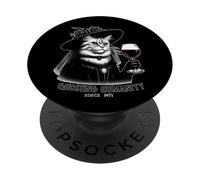 Goth Cat Dark Gothic Creepy Birthday 1971 Ghosting Humanity PopSockets Adhesive PopGrip