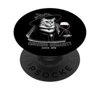 Goth Cat Dark Gothic Creepy Birthday 1978 Ghosting Humanity PopSockets Adhesive PopGrip