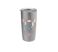Goth cat moonphases Moon Dreamcatcher cottagecore Pastel Stainless Steel Insulated Tumbler