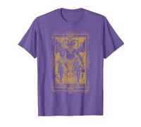 Goth Clothing Tarot Card The Devil Witchy Occult Horror T-Shirt, Men, Purple Heather, Large
