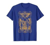 Goth Clothing Tarot Card The Devil Witchy Occult Horror T-Shirt, Men, Royal Blue, X-Large