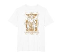 Goth Clothing Tarot Card The Devil Witchy Occult Horror T-Shirt, Men's Big and Tall, White, 5X Tall