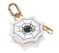 Goth Coin Purse Zipper Mini PU Leather Keychain Coin Pouch