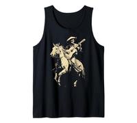 Goth Cowboy Skeleton Playing Guitar Rodeo Western Gothic Tank Top