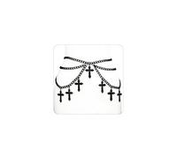Goth Cross Belt Punk Hip Hop Waist Chain Belly Chains for Women Waist Chain Corset Raven Belt Grunge Belt Halloween Emo Accessories Pirate Waist Chain, Middle, Non-Precious Metal, No Gemstone