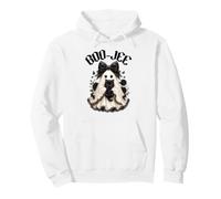 Goth Dark Cute Coquette Lacey Bow Ghost Hugs Cat BOO-JEE Pullover Hoodie