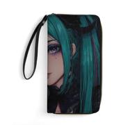 Goth Demon Anime Girl1 Womens Long Wallet Wristlet Clutch Purse