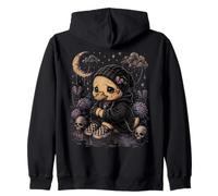 Goth Duck Emo Sad Aesthetic Broken Heart Zip Hoodie