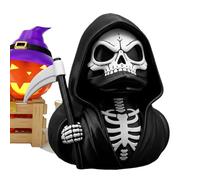 Goth Ducks Horror Figure with Scythe, Resin Skeleton Ducks Statue Collectible Figure Gothic Dashboard Car Halloween Home Decoration for Exhibition and Collection
