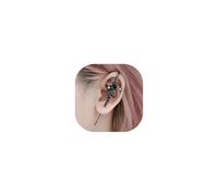 Goth Ear Hook Earrings for Women Myth Of The Moon Ear Punk Moons Star Butterfly Snake Cross Needle Piercing Earring Halloween Party Jewelry, One Size, Metal, No Gemstone