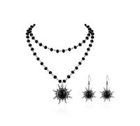 Goth Earrings Necklace Halloween Gothic Jewelry Set Goth Accessories for Women Halloween Jewelry, Metal, No Gemstone