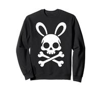 Goth Easter Bunny Skull Crossbones Sweatshirt