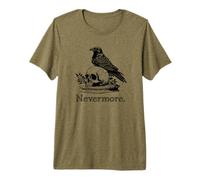 Goth Emo Black Quoth The Raven Nevermore Premium T-Shirt