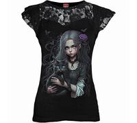 GOTH FAMILIAR - Lace Layered Cap Sleeve Top Black