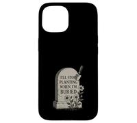 Goth Gardener Witchy Garden Skull Plant Moody Dark Aesthetic Case for iPhone 15