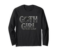 Goth Girl Dark Aesthetic Design Long Sleeve T-Shirt