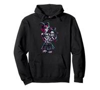 Goth Girl Emo Gothic Cat Occult Grunge Skeleton Devil Kitty Pullover Hoodie