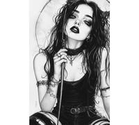 Goth Girl Notebook 120 lined pages A5