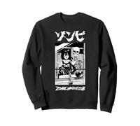 Goth Girl Skeleton Bathroom Selfie Manga Halloween Sweatshirt