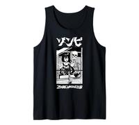 Goth Girl Skeleton Bathroom Selfie Manga Halloween Tank Top