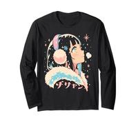 Goth Grunge Demon Anime Girl Waifu Horror Alt Aesthetic Long Sleeve T-Shirt