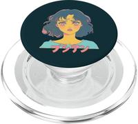 Goth Grunge Demon Anime Girl Waifu Horror Alt Aesthetic PopSockets PopGrip for MagSafe