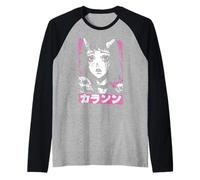 Goth Grunge Demon Anime Girl Waifu Horror Alt Aesthetic Raglan Baseball Tee