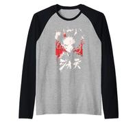 Goth Grunge Demon Anime Girl Waifu Horror Alt Aesthetic Raglan Baseball Tee