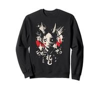 Goth Grunge Demon Anime Girl Waifu Horror Alt Aesthetic Sweatshirt